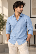 Men's Linen Shirt Sky blue