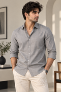 Men Multicolor Shirt Gray