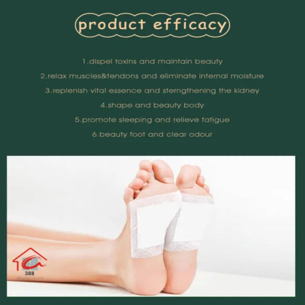 100% 🥉 Pure Sole Herbal & Gentle Ingredient Detox Foot Pads -599